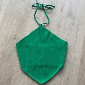 Tie halter top - bright green!